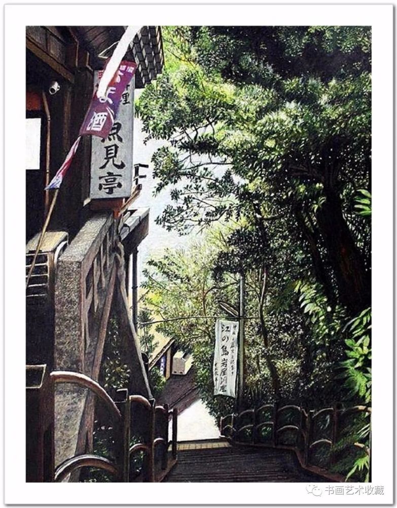 林亮太|日本绘画：彩色铅笔描绘的宁静街景