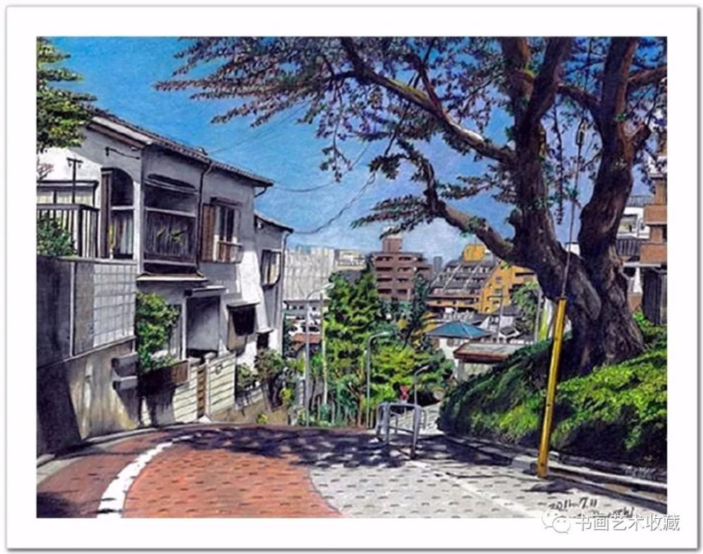 林亮太|日本绘画：彩色铅笔描绘的宁静街景