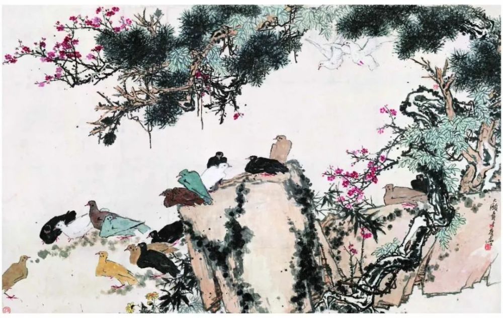 潘天寿|潘天寿：中国画离不开“形”与“色”