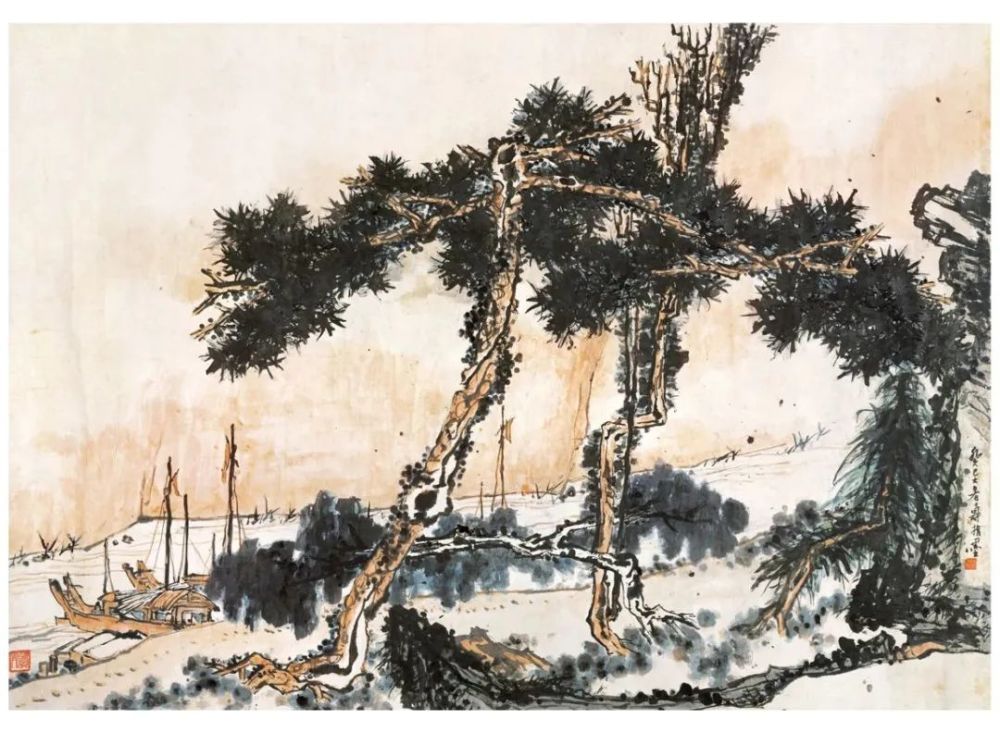 潘天寿|潘天寿：中国画离不开“形”与“色”
