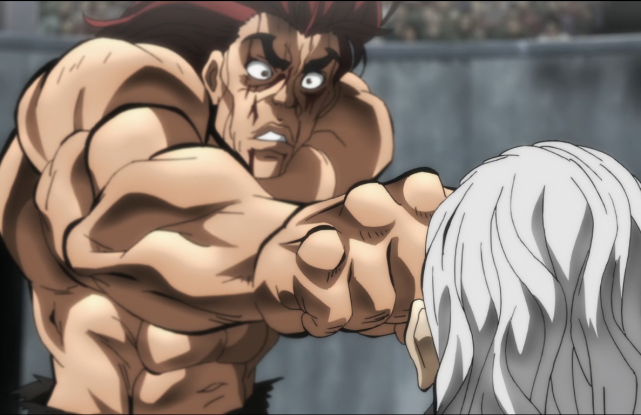 刃牙 勇次郎鬼背一开 谁都不爱 郭海皇瞳孔放大 装死无赖 郭海皇 刃牙 海皇