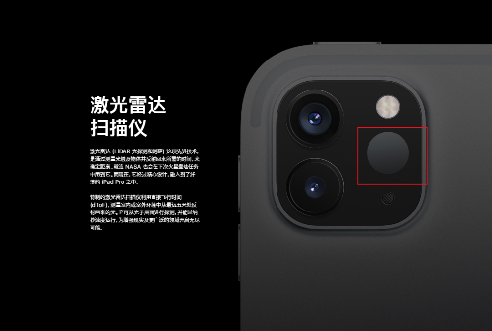 此前,苹果的高端平板ipad pro上就用了高刷和激光雷达扫描仪,iphone
