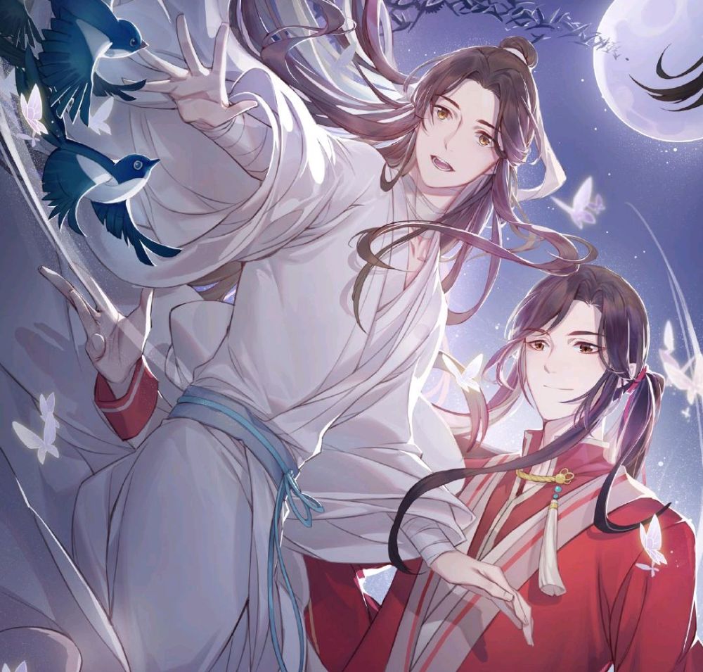 《天官赐福》漫画最上头的一话,花怜绝美亲手背!花总好a