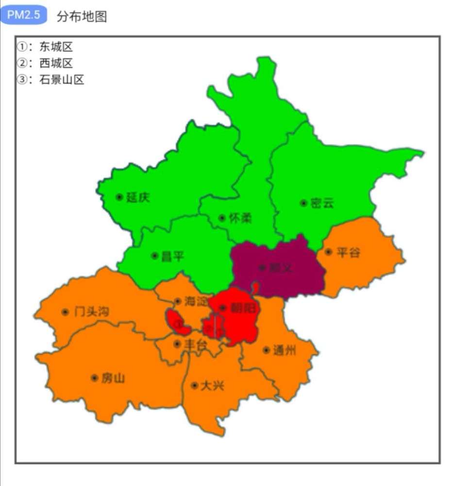 注意高濃度汙染物已影響北京中心城區