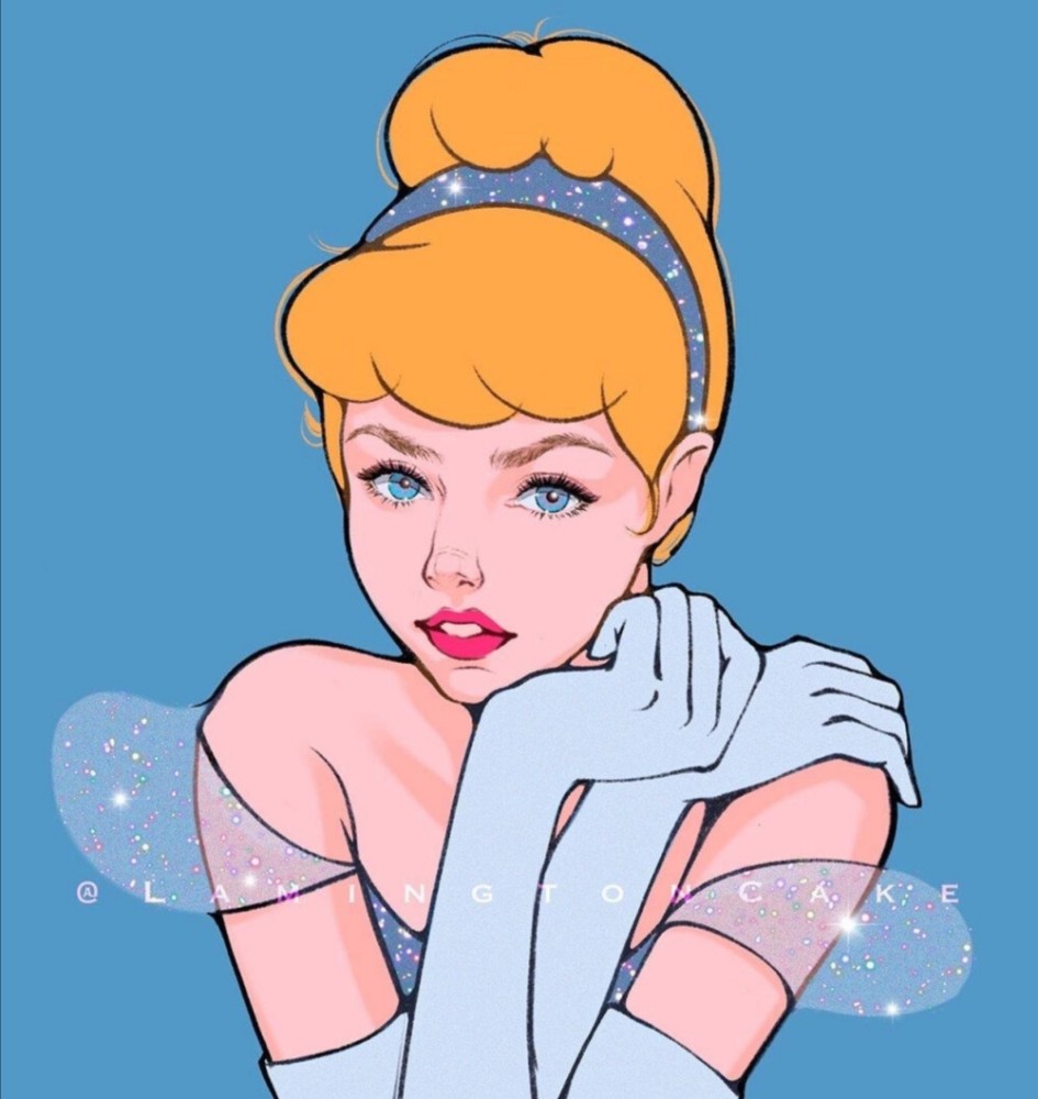 画师笔下的迪士尼公主蒂安娜公主的婚纱照很美木兰很像刘亦菲