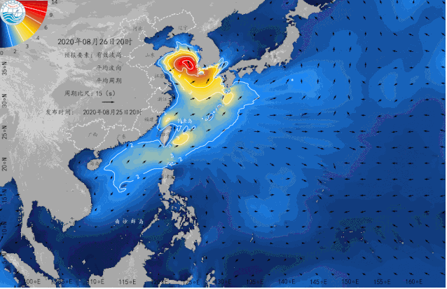 辽宁和山东近岸将有大到巨浪威海和烟台附近将受风暴潮影响