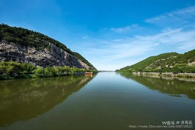 洛阳龙门山色绮丽之美就像一幅山水画