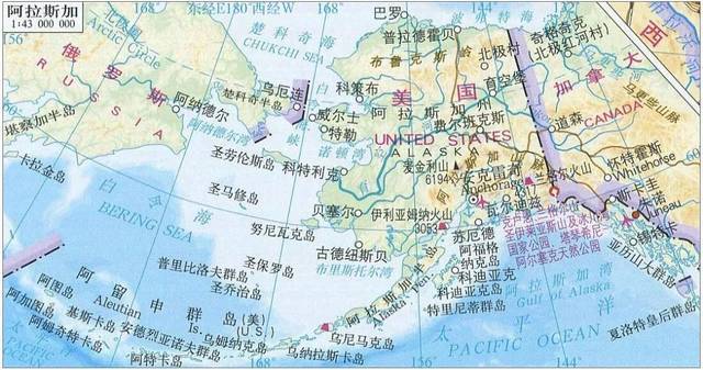 阿拉斯加 地图