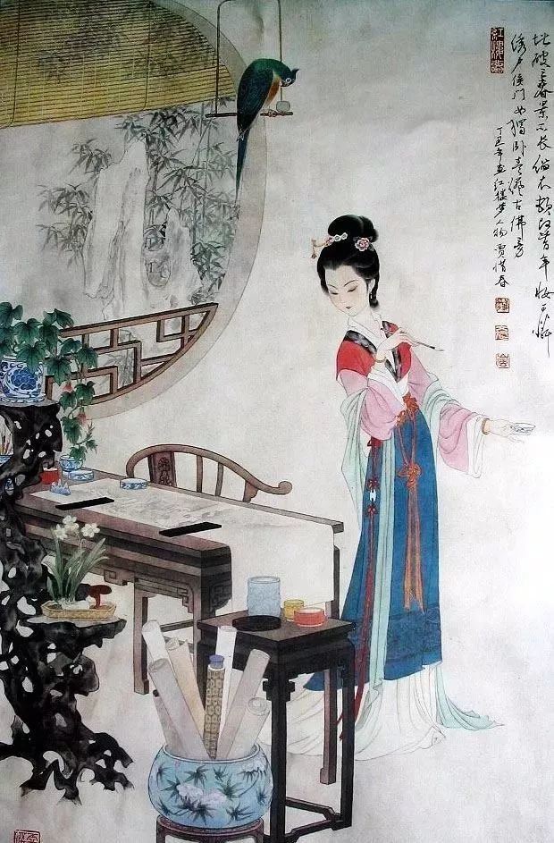 红学专家画的红楼美人,美呆啦!