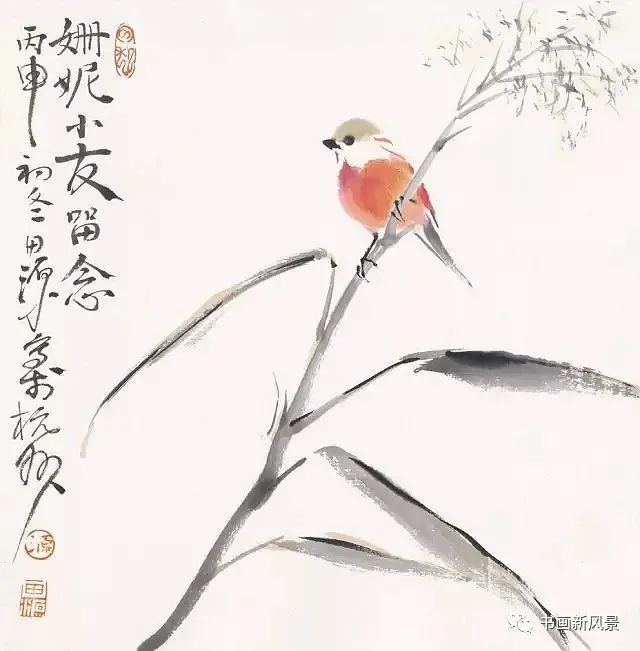 小品|一组极简花鸟小品，妙得其神！