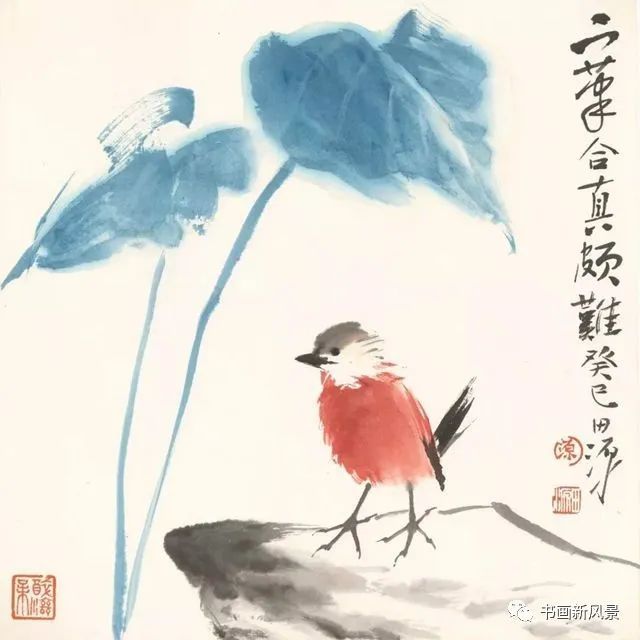 小品|一组极简花鸟小品，妙得其神！