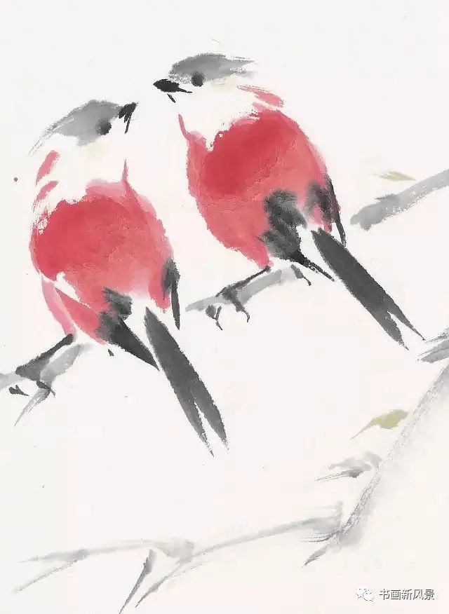 小品|一组极简花鸟小品，妙得其神！