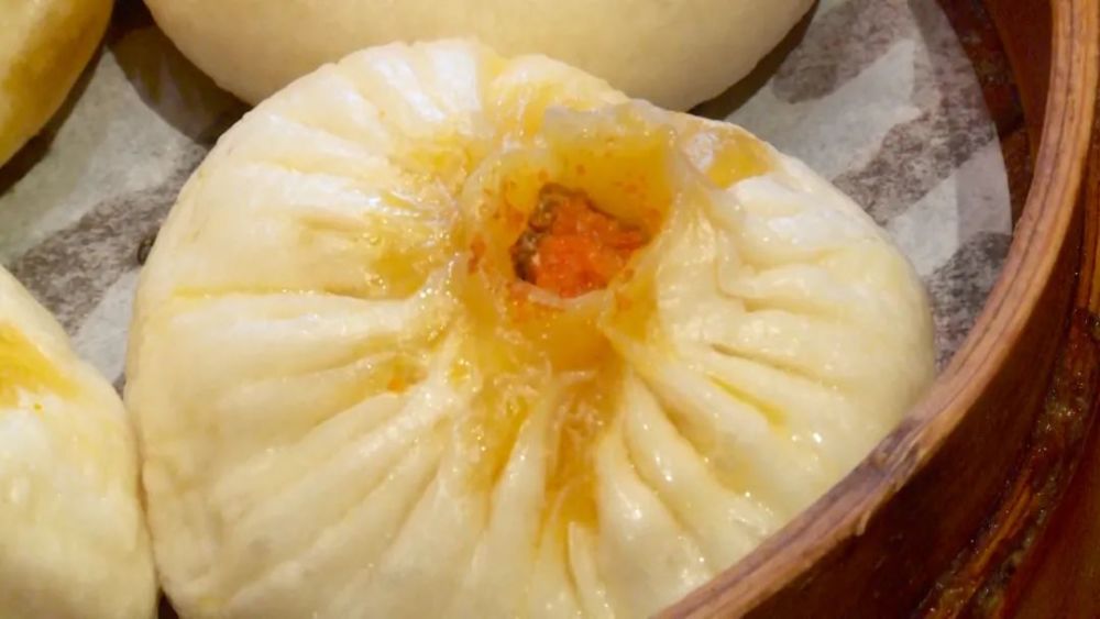 蟹肉鲜肉1:1混合的蟹肉大包