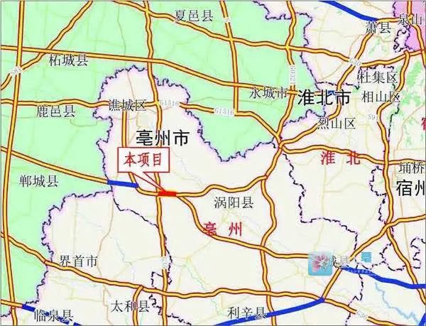 高速公路路線起於亳州市譙城區立德鎮李村北側,設樞紐互通接g35濟廣