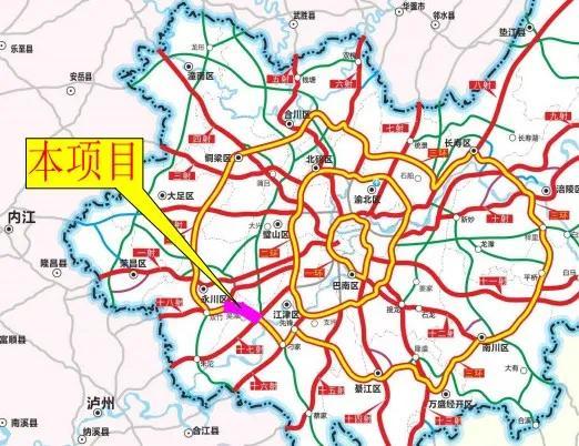 泸州北线高速公路▲永璧高速线路图环境评估等前置要件编制正开展初设