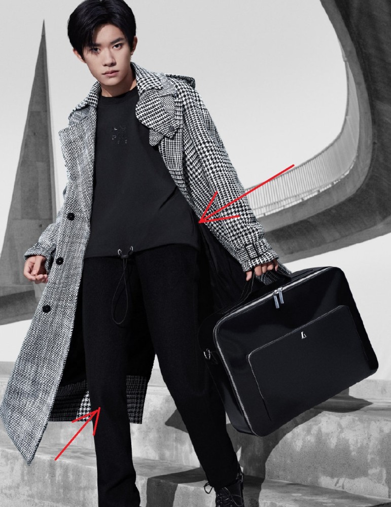 易烊千玺代言某服装大牌脸蛋稚嫩像小孩穿大人衣服