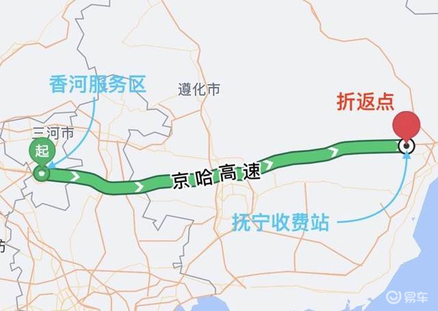 我们遵循电动邦evri测试标准,依旧将位于京哈高速上的香河服务区作为