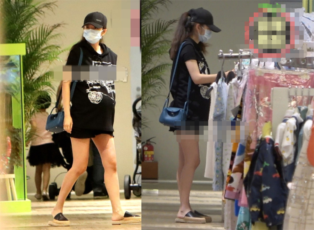 安以轩|安以轩挺大肚带儿子与闺蜜小聚，吐舌比V调皮十足，临近产期状态好