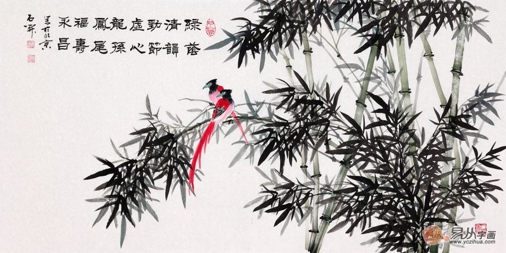 石开|家居花鸟画鉴赏：画家石开的竹子画艺术欣赏