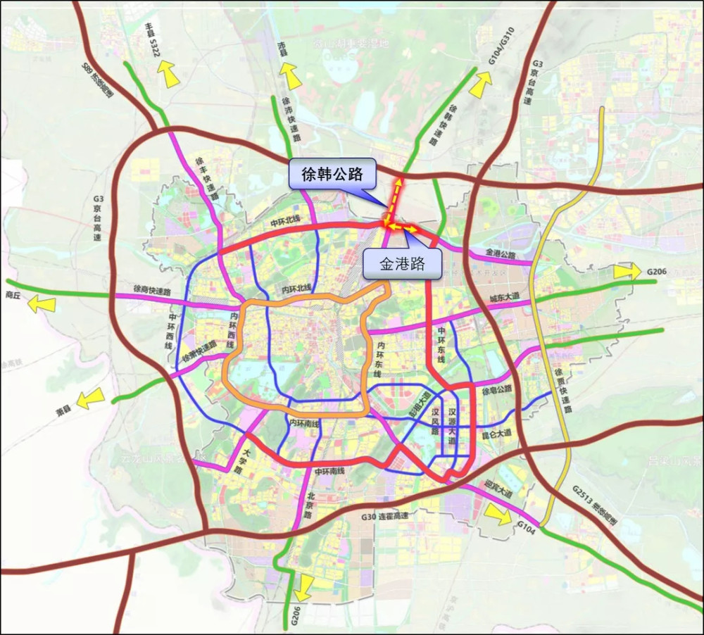 徐州大学路快速路规划图片