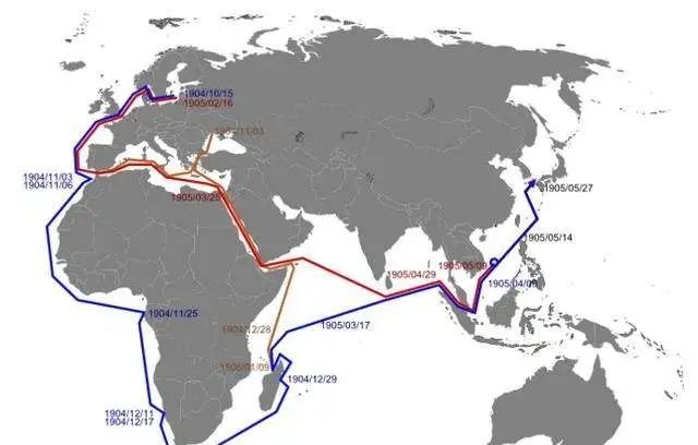 1905年4月14日,俄國第二太平洋艦隊抵達法屬越南的金蘭灣.