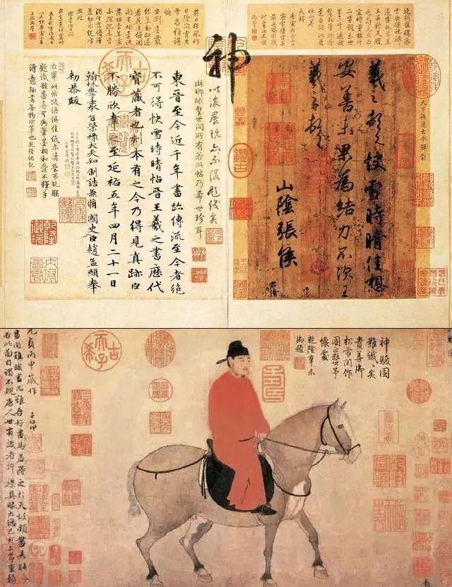 清朝的乾隆皇帝为何爱给书画名作题字盖章?还被人称为盖章狂魔