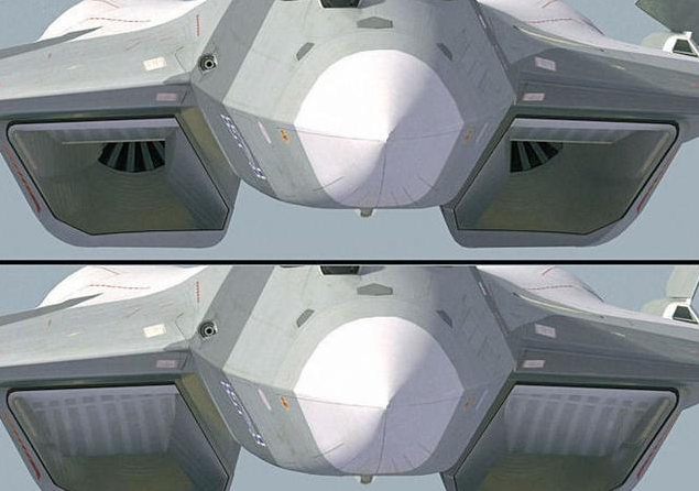 苏57进气道隐身并非主要靠雷达屏蔽器而是垂直弯曲进气道