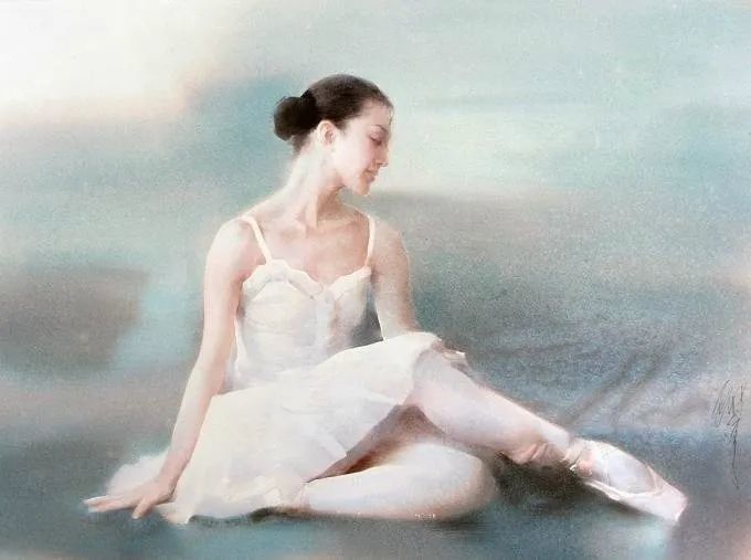 水彩|柳毅笔下的水彩芭蕾舞者美到窒息，让人心动不已！