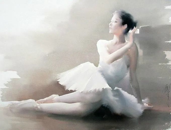 水彩|柳毅笔下的水彩芭蕾舞者美到窒息，让人心动不已！