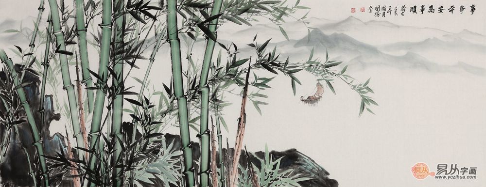 擅长画竹子的画家画家李国胜山水竹子画艺术鉴赏