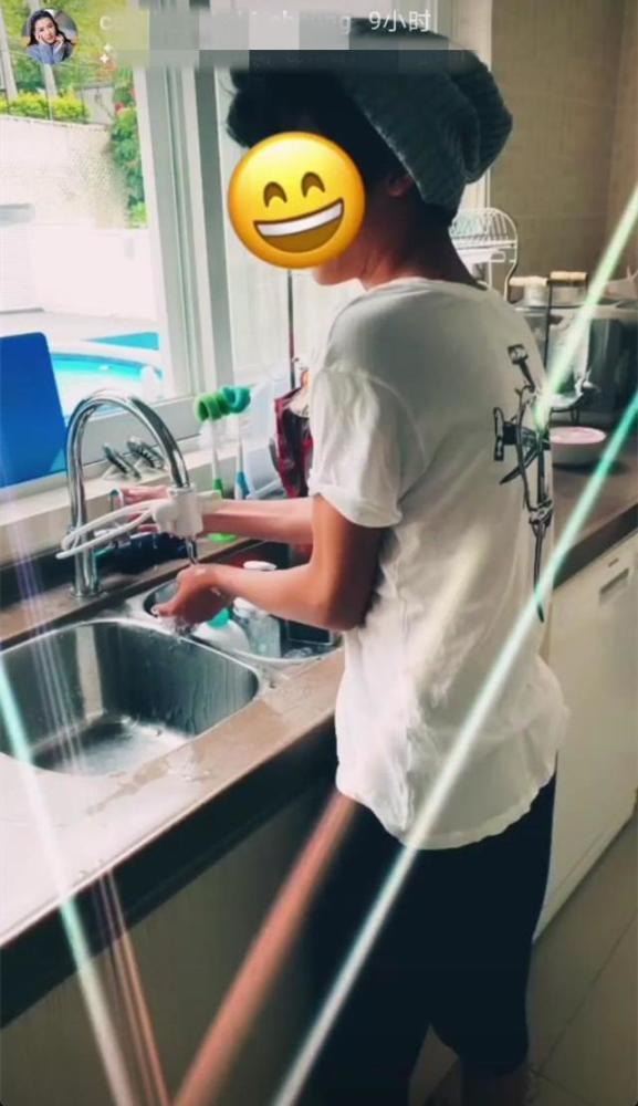 张柏芝|张柏芝开店，儿子帮忙打扫卫生，谢霆锋晒月饼疑似拍到王菲引热议