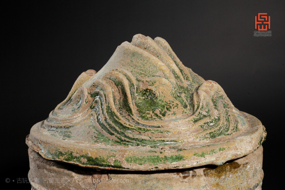 纹饰|汉绿釉博山炉