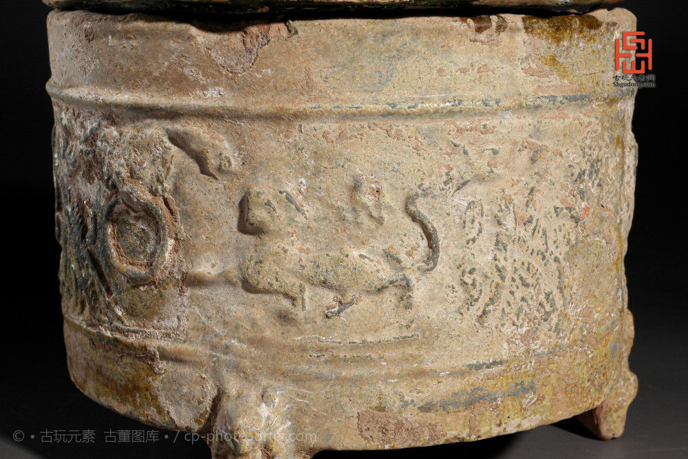 纹饰|汉绿釉博山炉