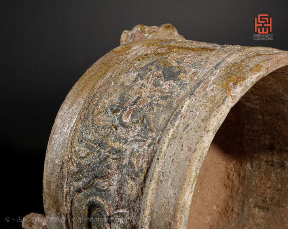 纹饰|汉绿釉博山炉