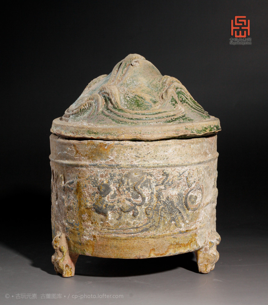 纹饰|汉绿釉博山炉