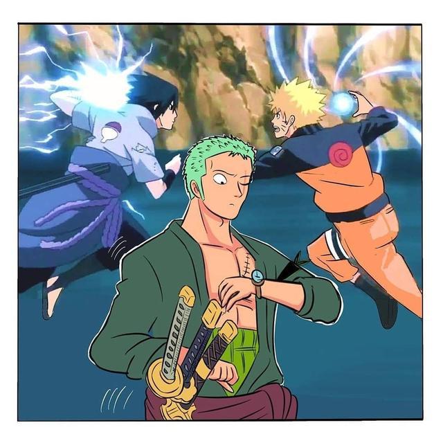 所以索隆的脚想要看一看好兄弟的打斗也很正常,而且鸣人和佐助的这场