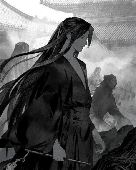 魔道祖师背影黑色图片