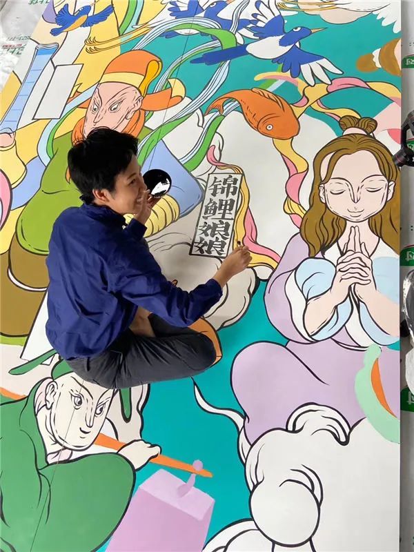 文那|造神女孩文那，用一支画笔让众神在国贸CBD上班了