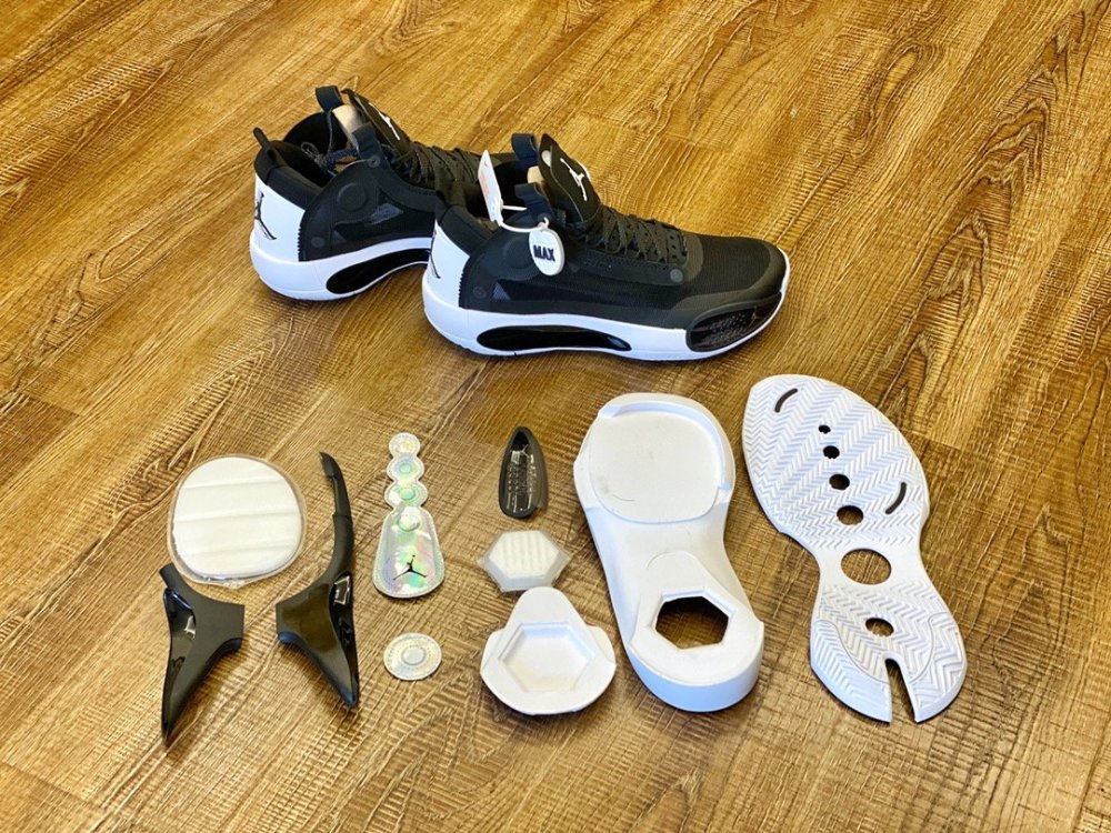 乔丹aj34拆解,一探究竟球鞋是用什么材料做成的!