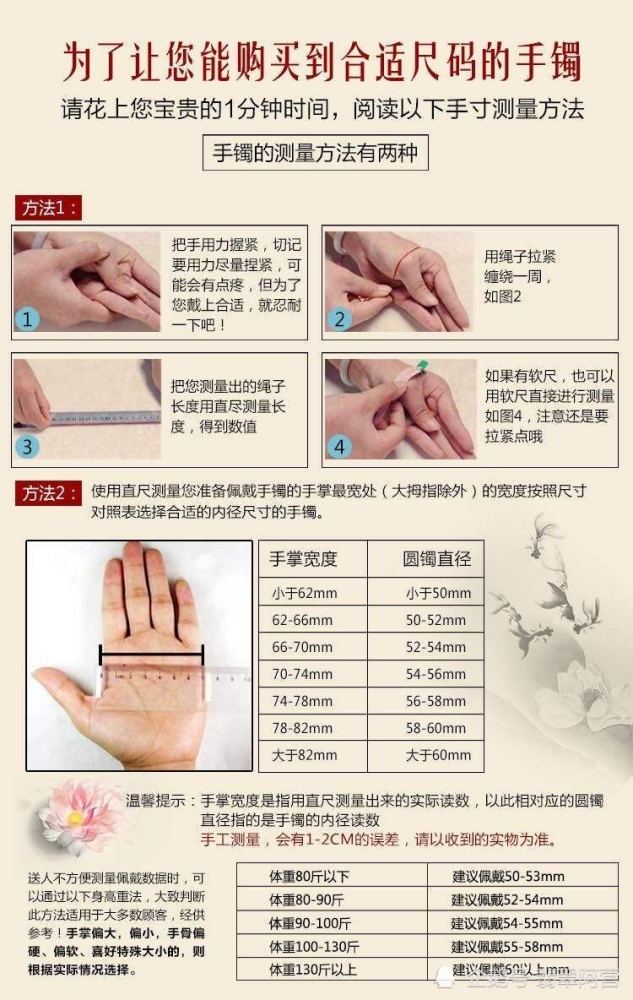 怎么测量手镯的圈口