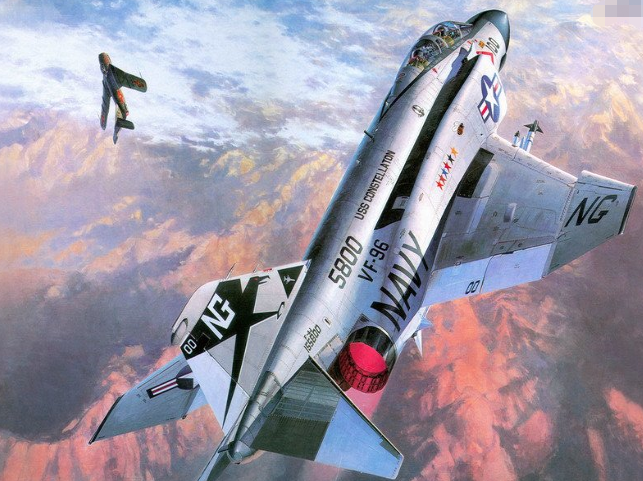 鬼怪再次正面飞向这架米格17.