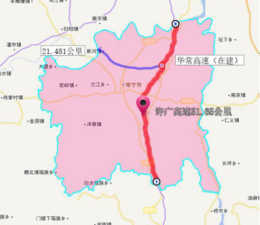 2020年衡阳市各区县高速路长度排名有个区高速公路只有3公里多