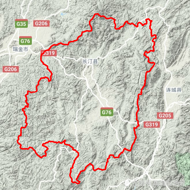 福建龍巖市有一個縣擁有1條高速和2條鐵路是稀土資源大縣