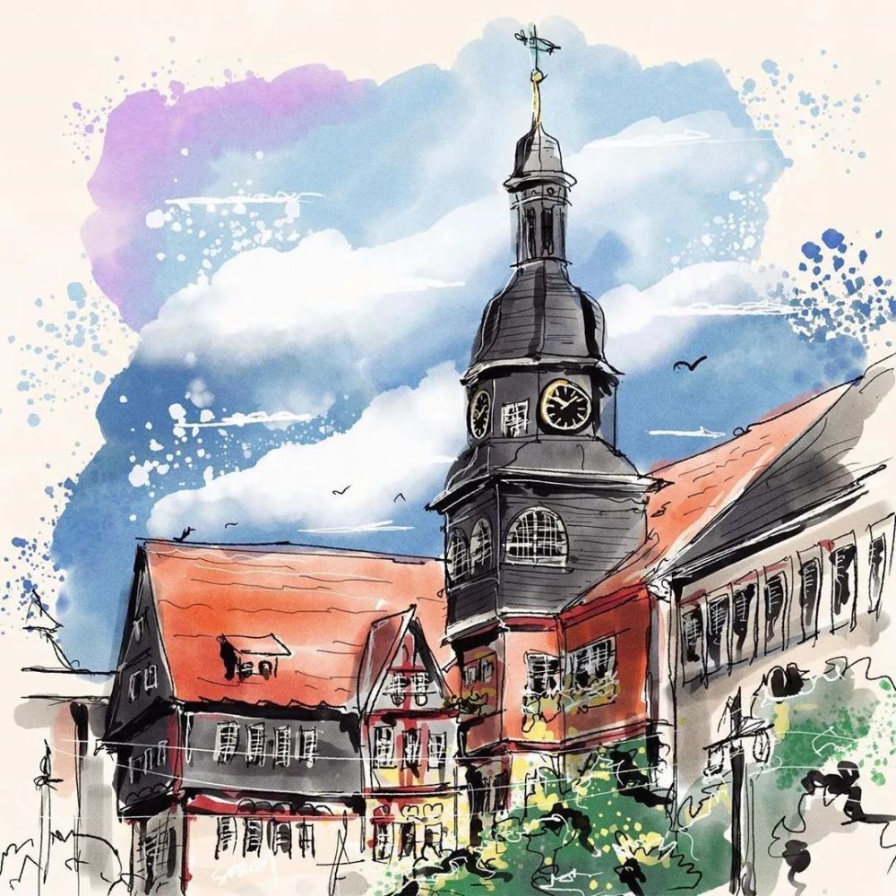 马克笔下的欧式钟楼美景,美翻了!_腾讯新闻