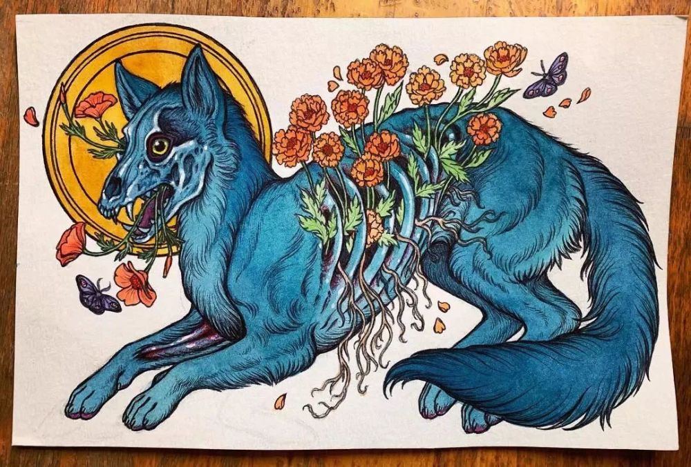 画师笔下的妖孽们,超赞的水彩百兽作品,速度收藏啦!