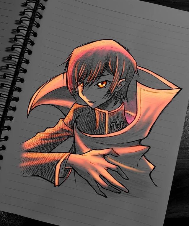 动漫角色会发光漫画家手绘荧光版二次元角色魔幻色彩美图