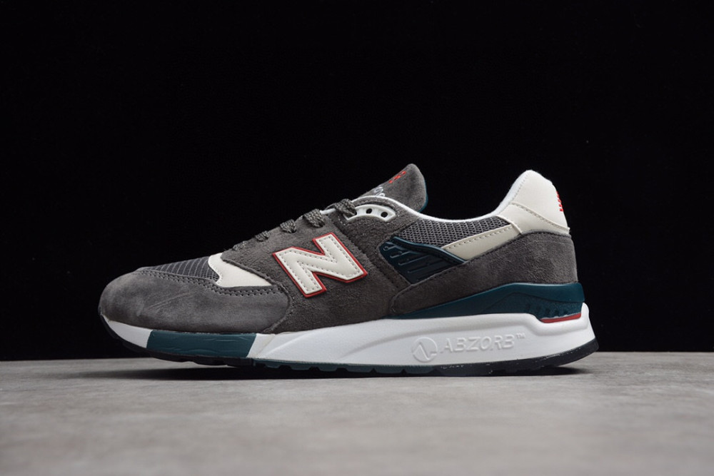 新百伦nb 998 new balance 美潮灰白橙慢跑鞋