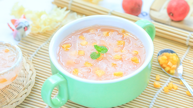 它比消食片管用10倍,健脾开胃,润滑软糯,爱上只需一秒|黄桃|银耳羹