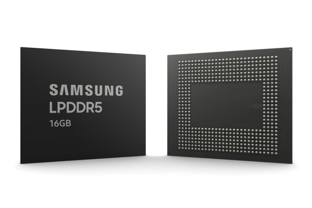 三星已开始大规模生产16GB的LPDDR5移动RAM芯片