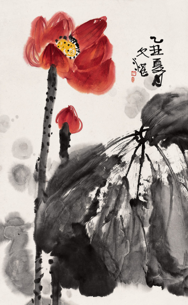 花鸟画|当代中国大写意花鸟画名列前茅的代表人物